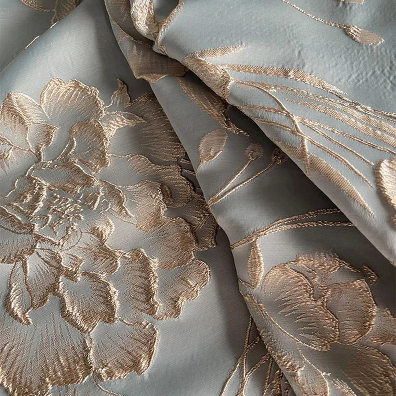 Embroidered Jacquard Fabric